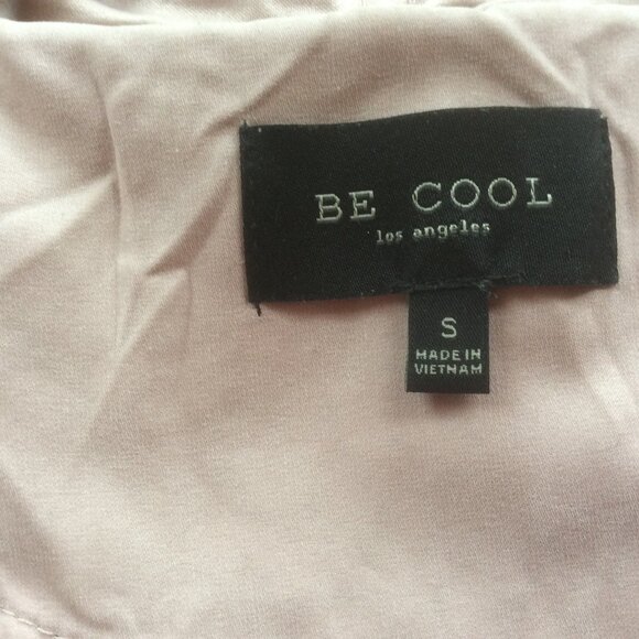 Be Cool Los Angeles Blush Pink Hooded Trench Cargo Utility Jacket Size Small - Picture 3 of 5